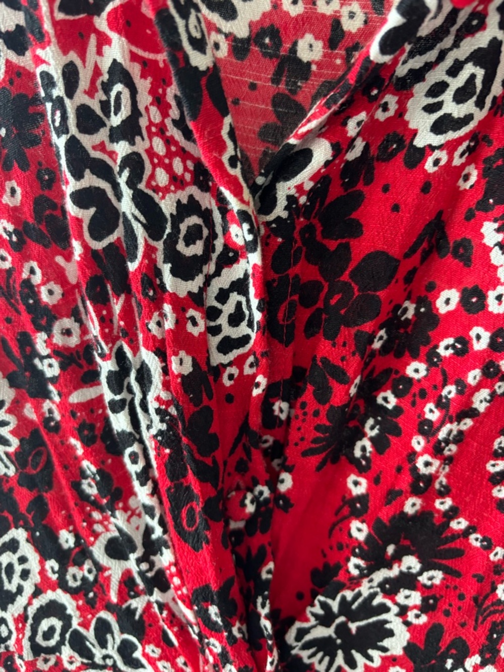 Free People Tough Love Shirtdress Paisley Bandana Midi Dress Red Women's S-M - Picture 7 of 7